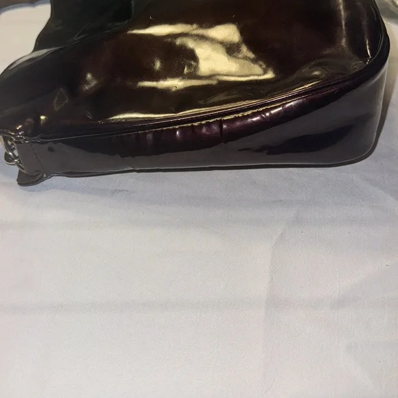 GUCCI Medium Diana Bamboo Handle Chocolate Enamel Leather Women Shoulder Bag GUC - Picture 7 of 15